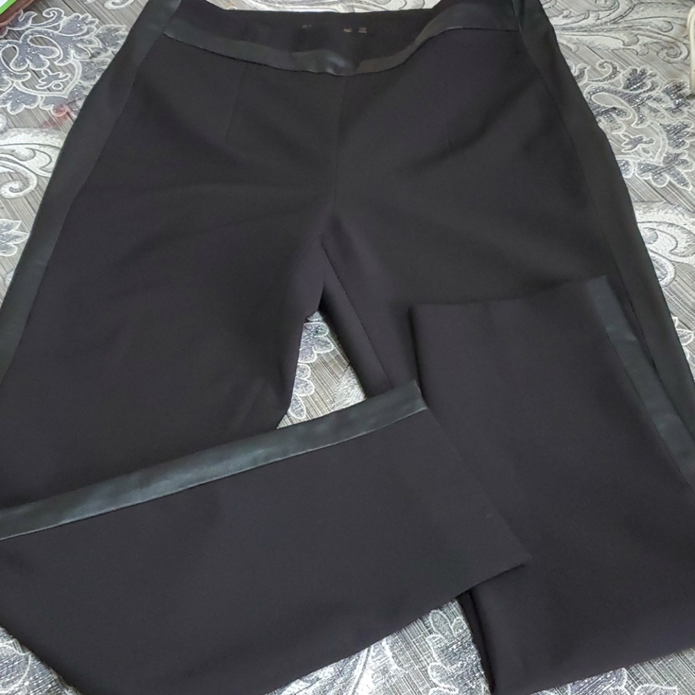 ZARA LEATHER DETAIL PANTS SIZE M